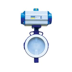 Robinet à papillon revêtu de type intercalaire automatisée FluoroSeal fv