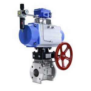 Válvula de tapón con manguito automatizada FluoroSeal Posicionador electroneumático